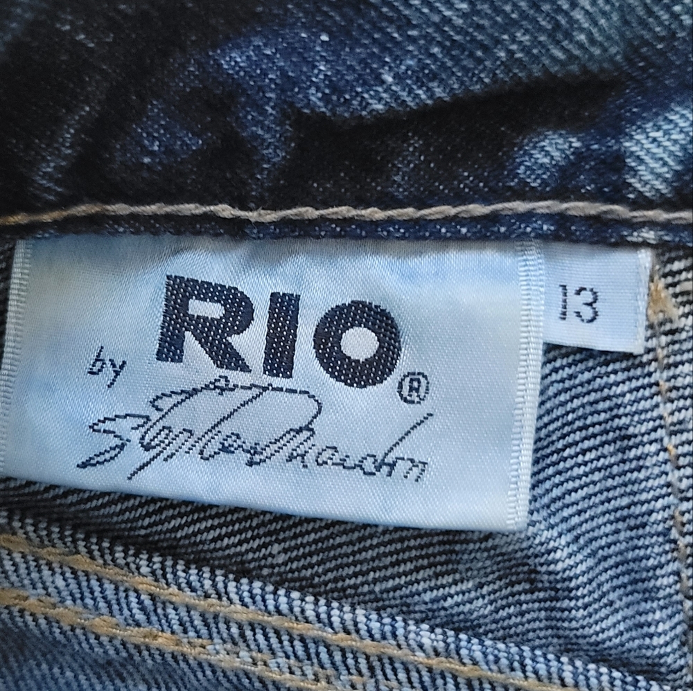 Vintage Western Coastal Cowgirl Alt Leather Trimmed High Rise Denim Mom Jeans - Picture 5 of 14
